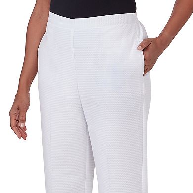 Women's Alfred Dunner Textured Zig-Zag Capri Pants