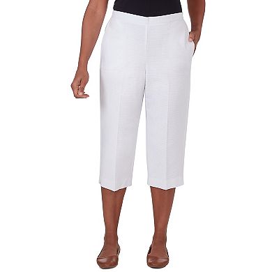 Women's Alfred Dunner Textured Zig-Zag Capri Pants