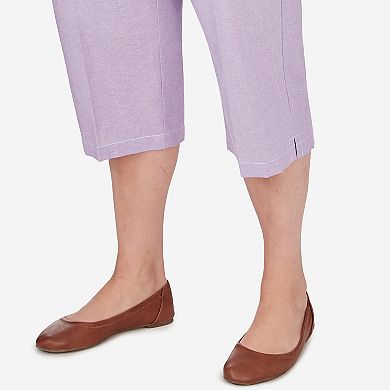 Plus Size Alfred Dunner Chambray Pull-On Capri Pants