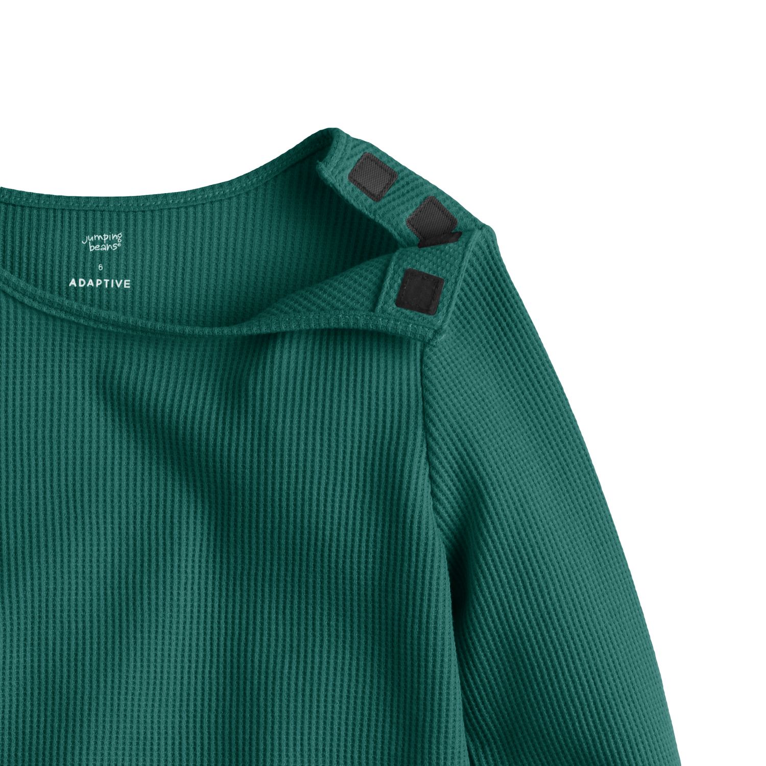 Jumping Beans Toddler Girl & Girls 6-12 Jumping Beans Adaptive Lettuce Edge Thermal Long Sleeve T-Shirt