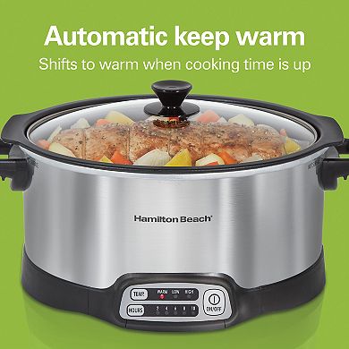 Hamilton Beach Stovetop Sear & Cook 6-qt. Programmable Slow Cooker