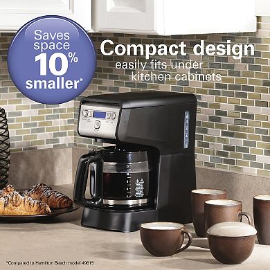 Hamilton Beach 12 Cup Compact Coffee Maker