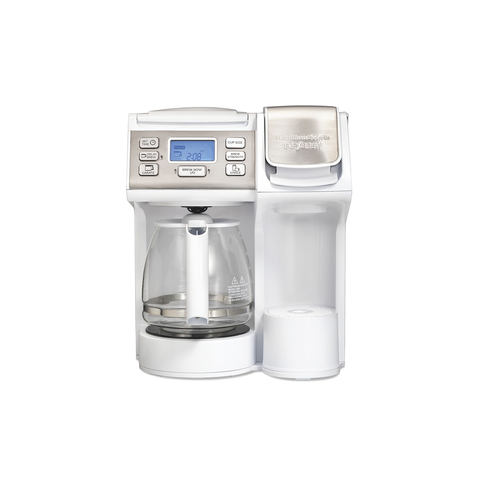 Hamilton Beach FlexBrew Trio Fast Brewing Coffee Maker, White