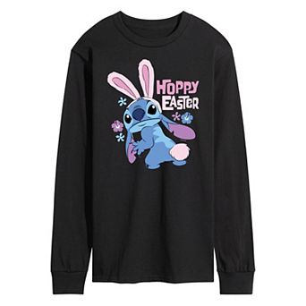 Disney's Lilo & Stitch Men's Hoppy Easter Long Sleeve Graphic Tee