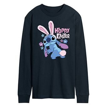 Disney's Lilo & Stitch Men's Hoppy Easter Long Sleeve Graphic Tee