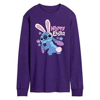 Disney's Lilo & Stitch Men's Hoppy Easter Long Sleeve Graphic Tee