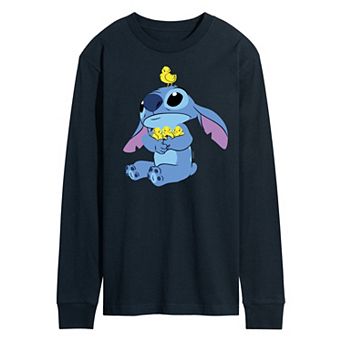 Disney's Lilo & Stitch Men's Stitch & Chicks Long Sleeve Graphic Tee
