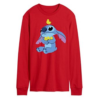Disney's Lilo & Stitch Men's Stitch & Chicks Long Sleeve Graphic Tee
