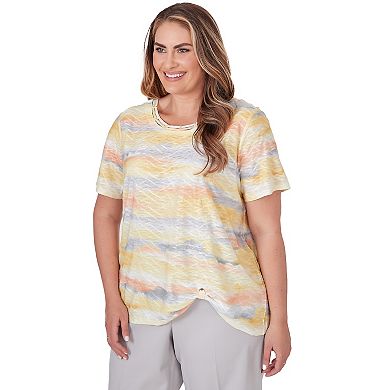 Plus Size Alfred Dunner Watercolor Print Top