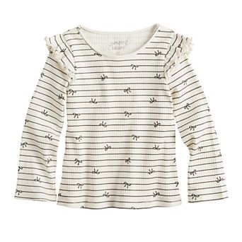 Toddler Girl & Girls 6-12 Jumping Beans® Physical Adaptive Double Layer Ruffle Shoulder Top