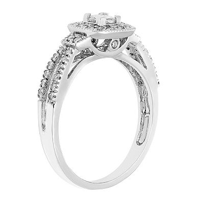 14k White Gold 1/2 Carat Diamond Ring
