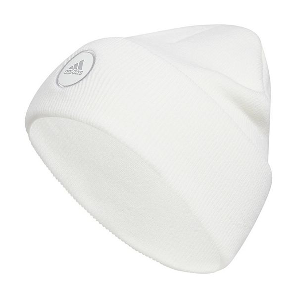 Women's adidas Wide Cuff 2 Fold Beanie - White