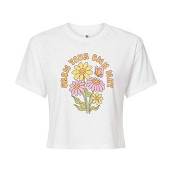 Juniors' Grow Your Own Way Cropped Tee