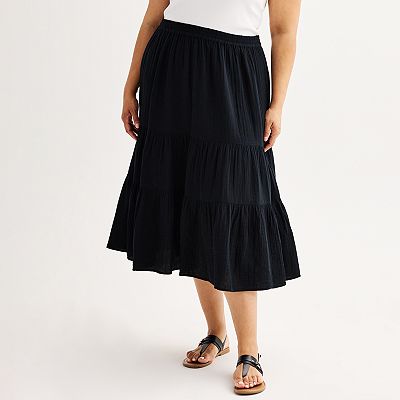Long black skirt kohls hotsell