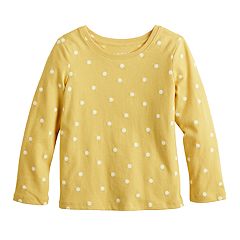 Girls yellow long sleeve top best sale