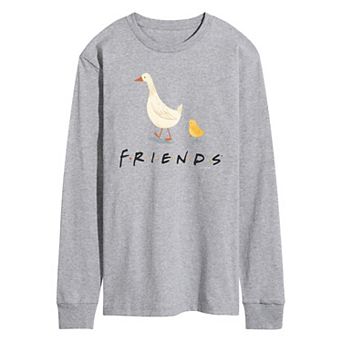 Men's Friends Goose Chicken Long Sleeve Graphic Tee