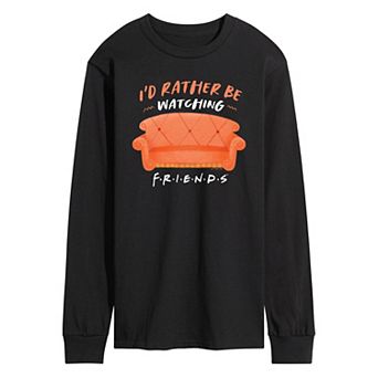 Men's Friends I'd Rather Be Watching Friends Long Sleeve Graphic Tee