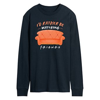 Men's Friends I'd Rather Be Watching Friends Long Sleeve Graphic Tee