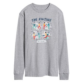 Men's Friends The Routine Poses Long Sleeve Graphic Tee