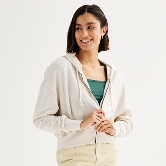 Juniors' SO® Favorite Cropped Full-Zip Hoodie
