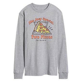 Men's Friends The Joey Special Two Pizzas Long Sleeve Graphic Tee