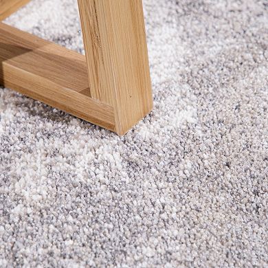 Abstract Area Rug With Modern Pattern In Beige Grey