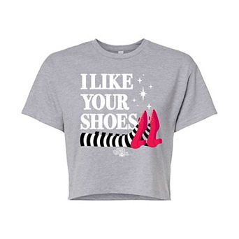 Juniors' Wizard Of Oz I Like Your Shoes Cropped Tee