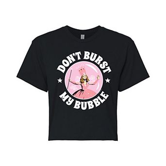 Juniors' Wizard Of Oz Don't Burst My Bubble Cropped Tee