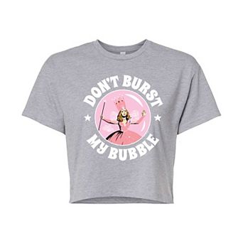 Juniors' Wizard Of Oz Don't Burst My Bubble Cropped Tee