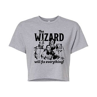 Juniors' Wizard Of Oz Fix Everything Cropped Tee