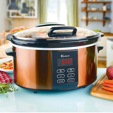 Electric Digital Slow Cooker - 6qt - Copper Finish