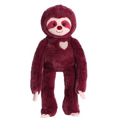 Aurora Large Amethyst Valentine 20.5" Sweety Sloth Heartwarming Stuffed Animal