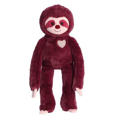Aurora Large Amethyst Valentine 20.5" Sweety Sloth Heartwarming Stuffed ...