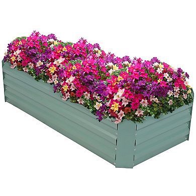 4 X2 Ft (1.2x0.6 M) Galvanized Steel Rectangle-shaped Raised Garden Bed