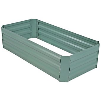 Sunnydaze Rectangle-Shaped Galvanized Steel Raised Planter Bed