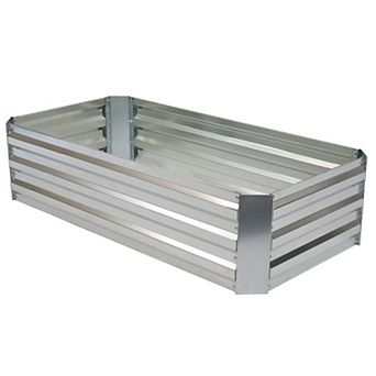Sunnydaze Rectangle-Shaped Galvanized Steel Raised Planter Bed