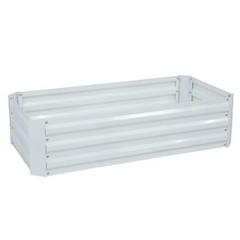 Sunnydaze Rectangle-Shaped Galvanized Steel Raised Planter Bed