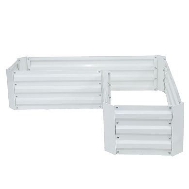 L-shaped Galvanized Steel Raised Planter Bed