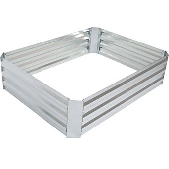 Sunnydaze Rectangle-Shaped Galvanized Steel Raised Planter Bed