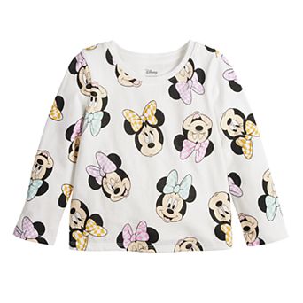 Disney's Minnie Mouse Toddler Girl & Girls 6-12 Adaptive Allover Print Long Sleeve T-Shirt by Jumping Beans®