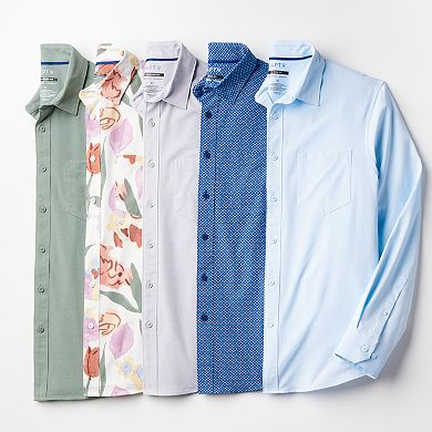 Men's Apt. 9® Slim Untucked-Fit Performance Button-Down Shirt