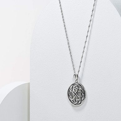 Sterling Silver Medallion Pendant Necklace