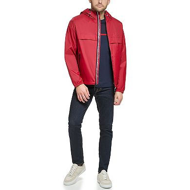Men's Tommy Hilfiger Logo Patch Hooded Rain Jacket