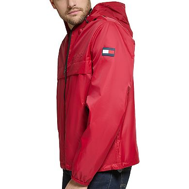 Men's Tommy Hilfiger Logo Patch Hooded Rain Jacket