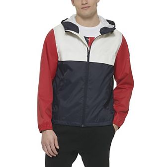 Men's Tommy Hilfiger Logo Patch Hooded Rain Jacket