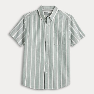 Men s Sonoma Goods For Life Short Sleeve Perfect Length Button Down Shirt