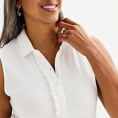 Women's Croft & Barrow Sleeveless Polo Shirt