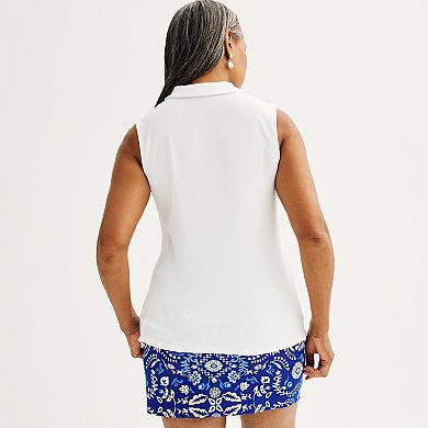 Women's Croft & Barrow Sleeveless Polo Shirt