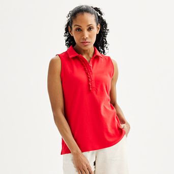 Women's Croft & Barrow® Sleeveless Polo Shirt