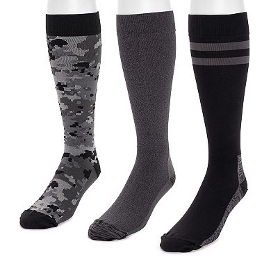 Men's MUK LUKS 3-pack Nylon Compression Knee-High Socks